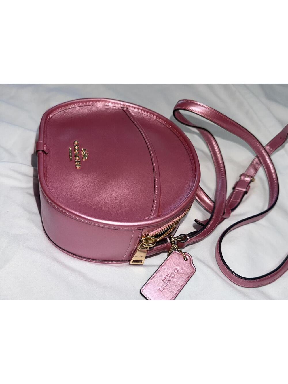 Coach Canteen Crossbody Bag Metallic Pink Blush Crossbody - Picture 8 of 8